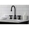 Kingston Brass KS2980ZX Millennium Widespread Bathroom Faucet W/ Brass Pop-Up, Black KS2980ZX - alternate 7